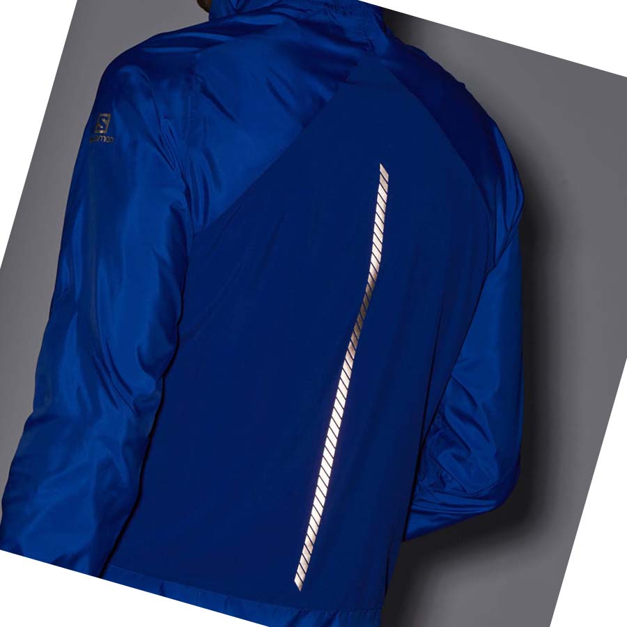 Salomon BONATTI CROSS WIND WINDBREAKERS Erkek Ceket Mavi | TR 3265FDN